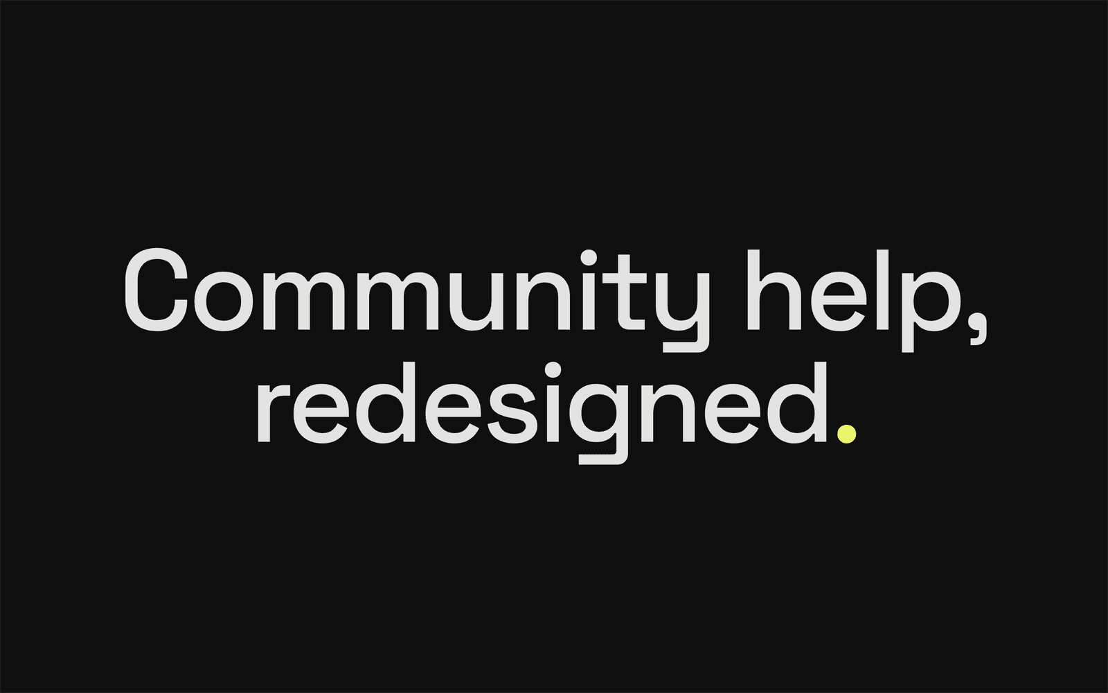 Case study cover: community help, redesigned